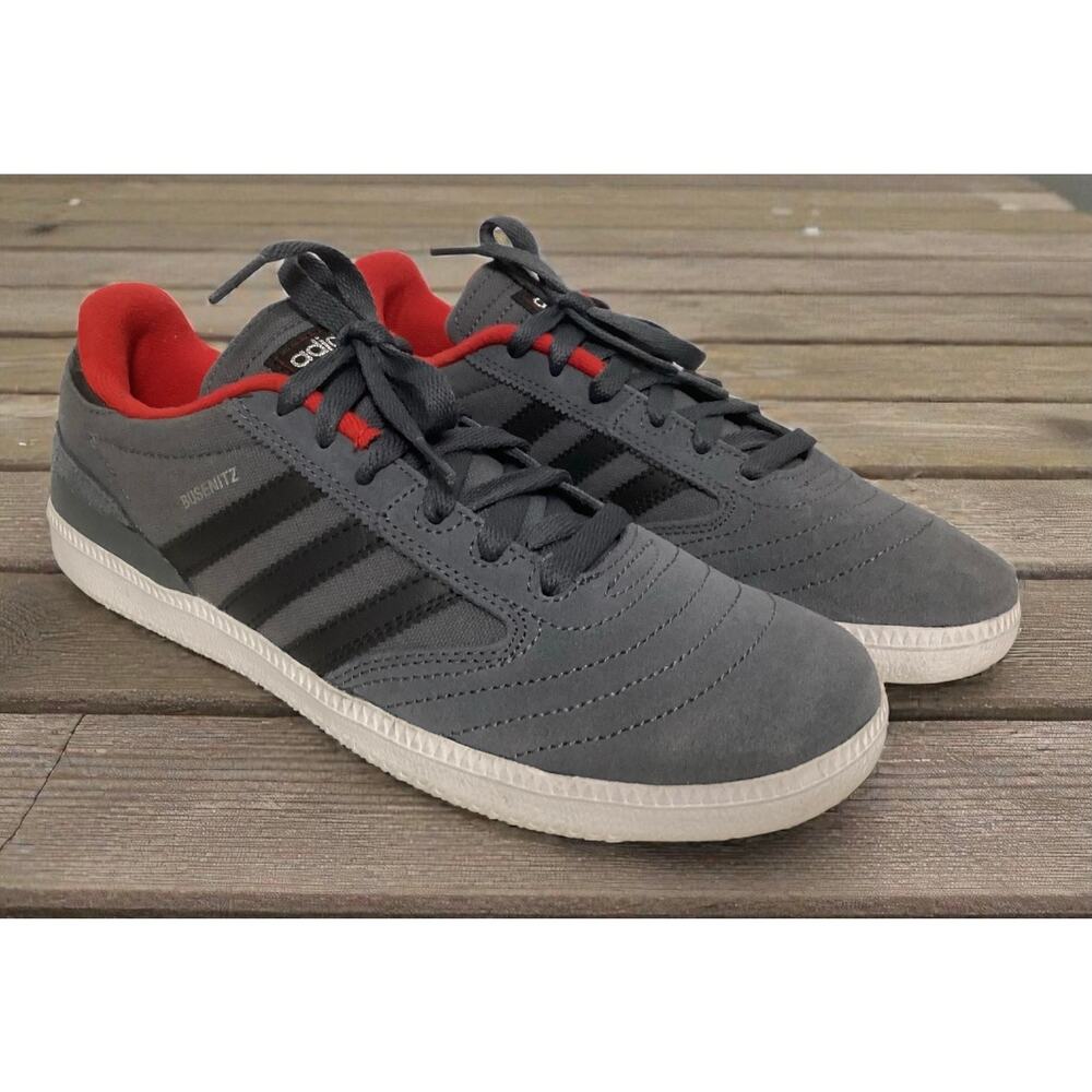 Adidas Busenitz Premium Suede Upper Skateboarding Pro 3 stripes size 7 Grey
